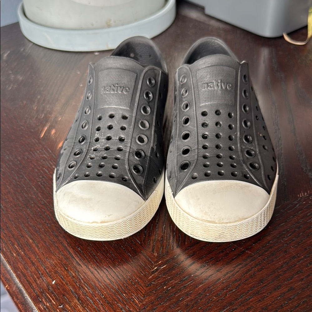 Native Kids C11 Black and White Water Shoes Slip On